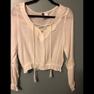 H&M size 2 long sleeve crop top